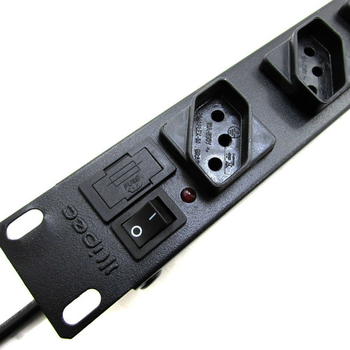 Régua Rack 19 Com 8 Tomadas E Plug 10a Calha P/ Servidor Cor Não Aplica 127/220v