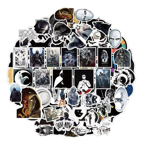 Stickers Autoadhesivos - Moon Knight (50 Unidades)