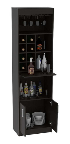 Mueble Bar Syrah Wengue Negro