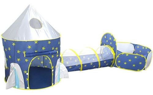 Tent Tunnel Rocket Tent Tent, Juguete Infantil 3 En 1 Para J