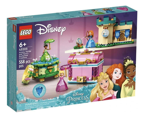 Lego Criacoes Encantadas Aurora Merida E Tiana 43203 Disney