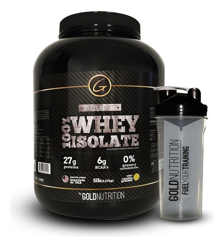 Proteina + Vaso - 100% Whey Isolate 5 Lb + Shaker Sabor Helado De Chocolate