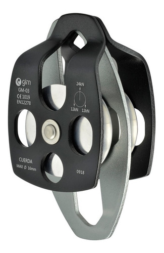 Polea Doble Aluminio 24kn 16mm Gim-03
