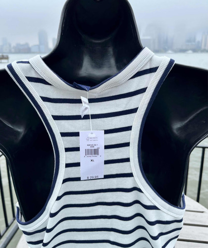 Gap Blusa Project Cropped Stripe Rib Tank Top Rayas Tirantes