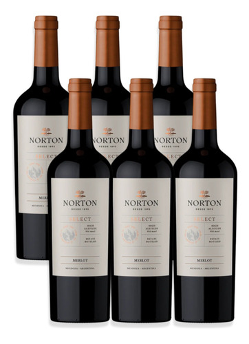 Vino Norton Tinto Select Harvest Merlot 750ml Caja X6u