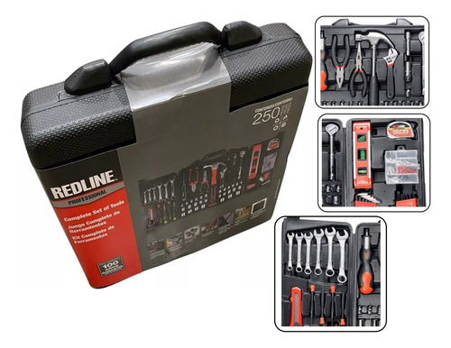 Kit profesional - Kit de herramientas de 250 piezas - Redline