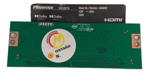 Tarjeta T-com Para Pantalla Hisense Modelo 43a60gv (Usado)