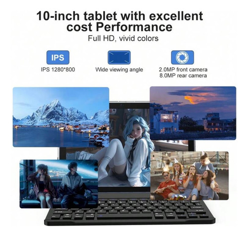 Tablet Android 13 7 Ram + 64gb Rom Con Teclado Acc