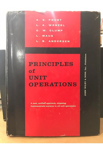 Principles Of Unit Operations