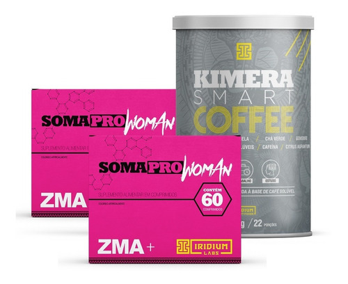 Kit 2x Soma Pro Woman + Kimera Smart Coffee 220g Sabor Café