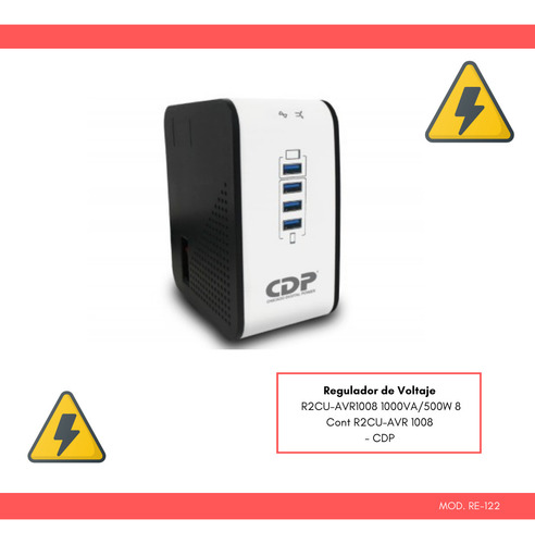 Regulador Cdp R2cu-avr1008 1000va 8 Contactos Color Blanco