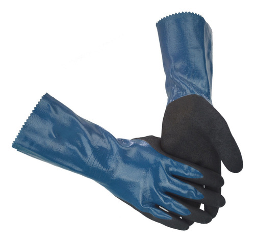 Guantes Impermeables Largos De Caucho De Nitrilo, Nailon, Ac