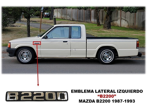Emblema Lateral Compatible Con Mazda B2200 87-93 Izquierdo
