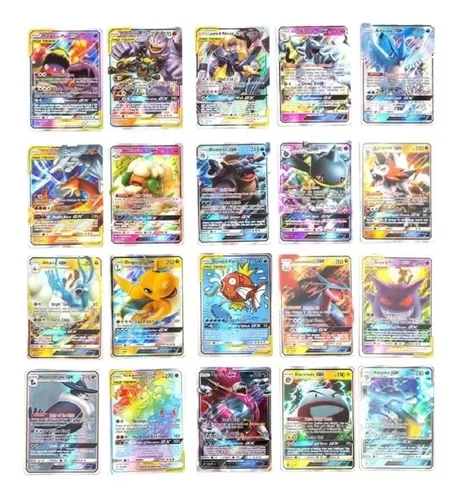 Lote 15 Cartas Pokémon Gx Brilhantes - Sem Repetidas