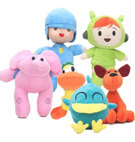 Peluches Pocoyo Nina Pajarito Ellie Pato Loula Set 6