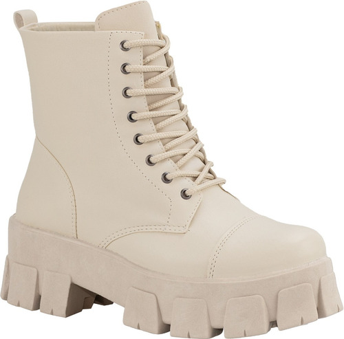 Coturno Feminino Tratorado Bota Cano Curto Moda Plataforma