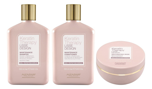 Shampoo+ Acondicionador+ Mascarilla Alfaparf Keratin Therapy