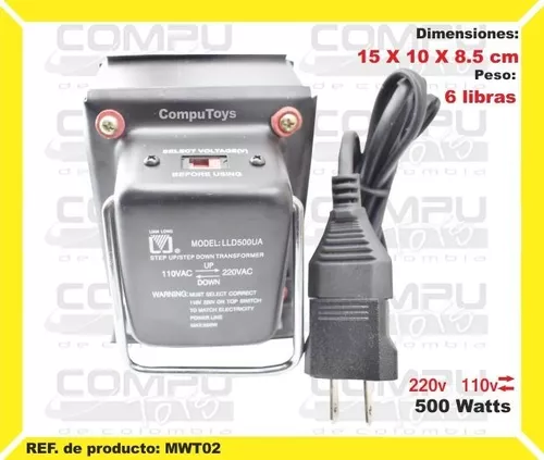 Transformador 220 A 110v 500w – Mundotronic