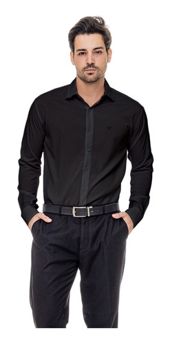 Camisa Social Masculina Manga Longa Slim Fit Luxo Premium