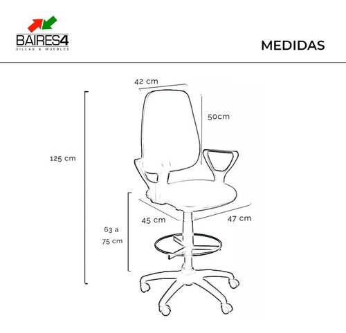 Imagen 4 de 4 de Silla De Oficina Ejecutiva Cajera | Contado
