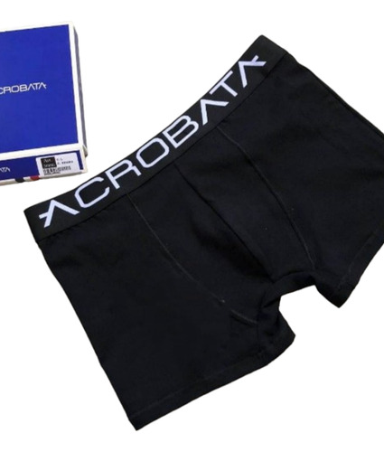 Boxer Algodón Marca Acróbata Talle 5 Color Negro 