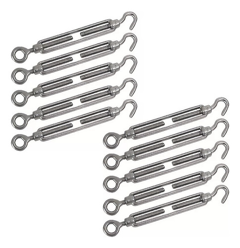Tensor Ojo Gancho Galvanizado 10mm Para Cables X 10
