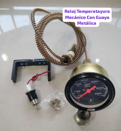 Reloj Temperataura Mecánico Con Guaya Metálica