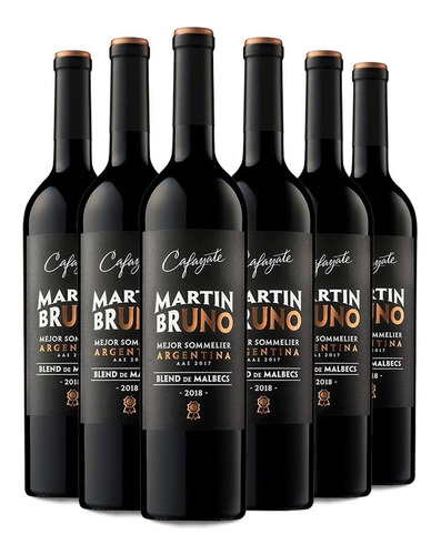 Caja De 6 Vinos Cafayate Martin Bruno Blend De Malbecs