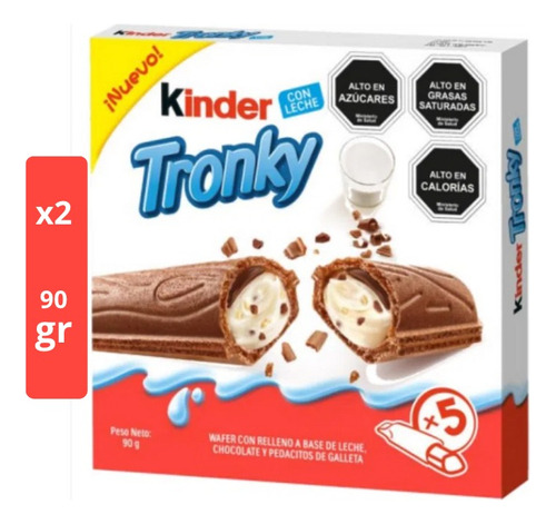 Kinder Tronky Chocolate (18grc/u) Pack De 5 Unidades 90g  X2