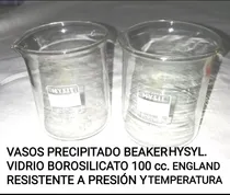 Comprar 2 Vasos Beaker De Precipitado. Vidrio De Borosilicato 100cc.