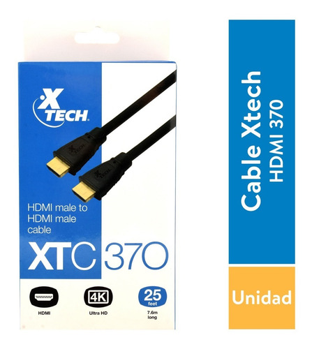 Imagen 2 de 5 de Cable Hdmi 7,5 Metros Fullhd Y 4k Calidad Premium Gtia 1año