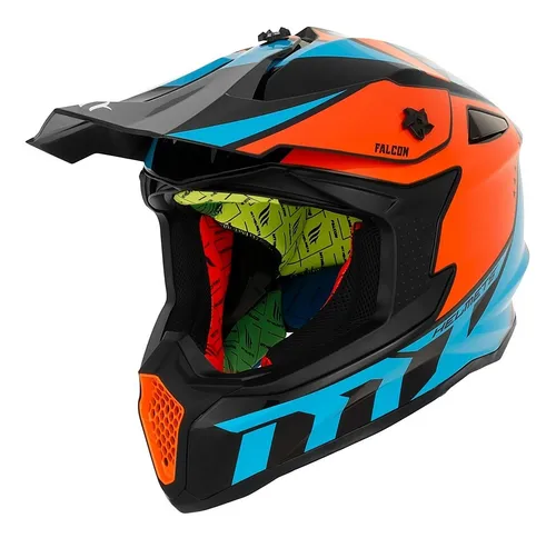 Casco motocross naranja sale