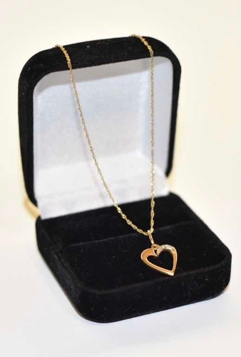 Corrente E Pingente Ouro 18k Com Pedras