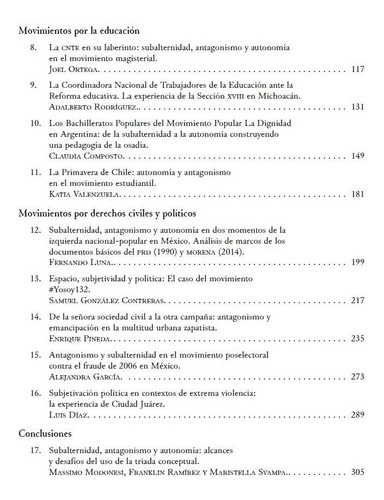 Imagen 4 de 4 de Movimientos Subalternos, Antagonistas Y Autónomos En México