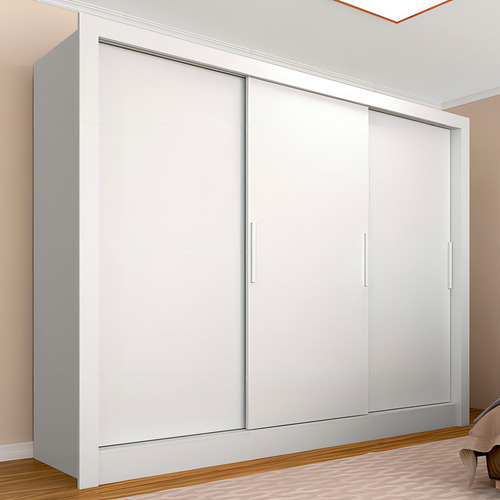 Guarda Roupa Casal Paula 3 Pts 2 Gav Lateral Branco