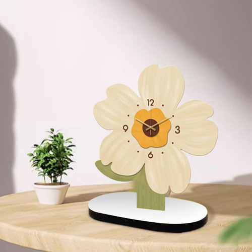Reloj De Mesa Reloj Analógico Silencioso Decorativo Girasol
