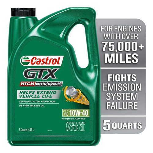 Castrol Gtx High Mileage 10w-40 Aceite De Motor 