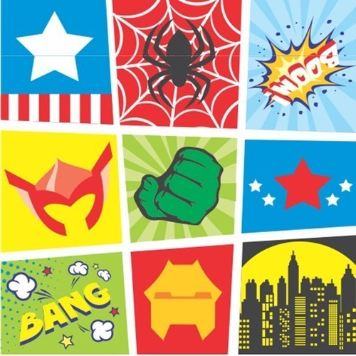 Tnt Estampado Herois Mavel Aranha Decoracao 1,4m X 3 Metros Cor Diversas