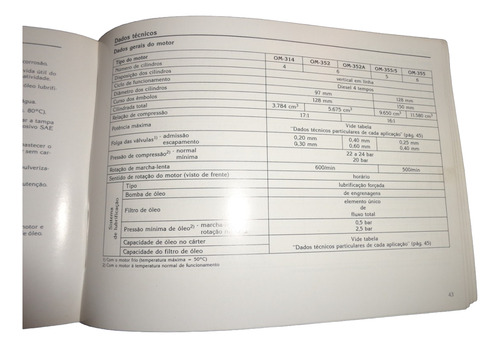 Mercedes Benz Om 314,352,355 Manual Instrucciones (Usado)