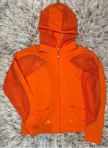 Rompevientos Nike Con Transparencias Naranja Mujer Talla M