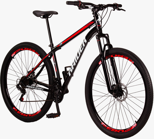 Bicicleta Montaña Rodado 29 Hombre Bicicleta Aro 29 Amort. Color Negro/rojo Tamaño Del Cuadro Xl