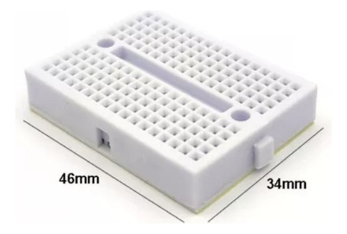 100 Mini Protoboard 170 Pontos Cor Branca Com Nota Fiscal
