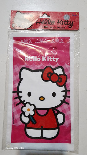 Bolsitas Plastica P/cumpleaños Hello Kitty X 18 Unidades