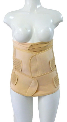 Faja Post Parto Cirugia Larga Transpirable Modeladora 3 Pcs