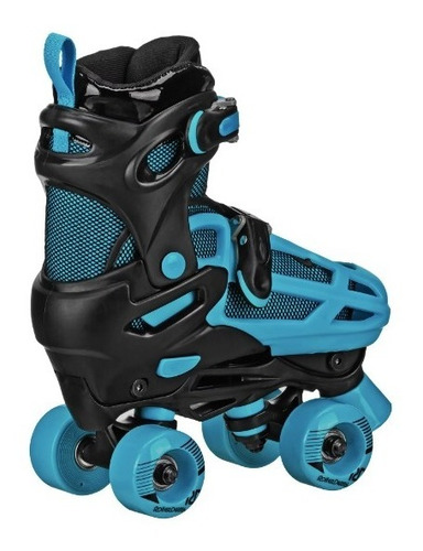 Imagen 2 de 3 de Patines Roller Derby 2 En 1 Ajustables Negro Azul T 34-38