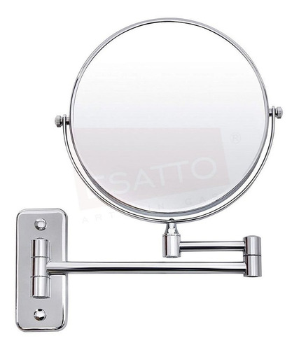Imagen 1 de 9 de Esatto® Espejo Baño Pared 20 Cms Lupa Aumento Giratorio Para Maquillarse O Rasurarse Ideal Para Baño Tipo Hotel Ac-044