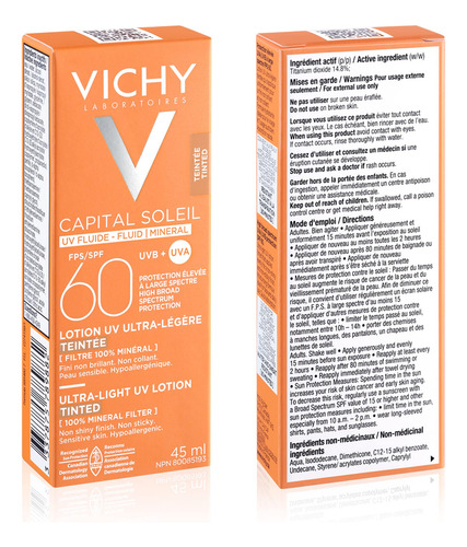 Protetor Solar Vichy Capital Soleil Tinted Mineral Spf 60 50