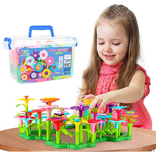 Toyvelt Flower Garden Building Toys Para Ninas - (148 Piezas