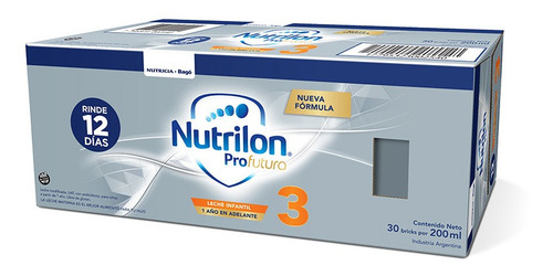 Imagen 1 de 3 de Nutrilon Profutura 3 Formula Lactea Líquida 30 Bricks X200ml