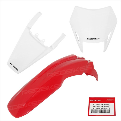 Kit Plastico Honda Tornado Original Blanco Rojo 3 Piezas P1